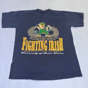 Vintage Notre Dame Fighting Irish T Shirt Savvy University single stitch
